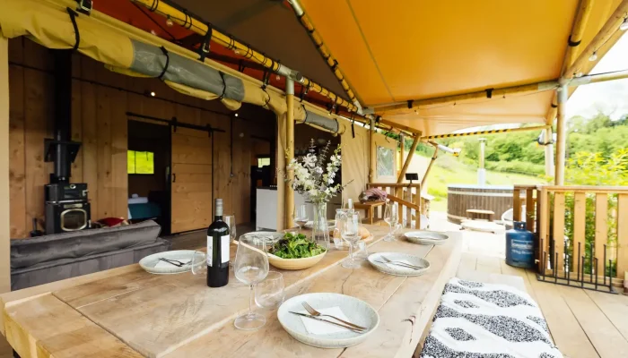 Private outdoor space with room to relax together