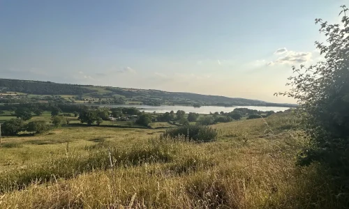 Rolling countryside in Somerset near Bruton and the Mendip Hills
